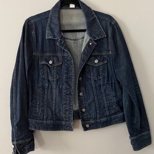 J. Crew Dark Blue Denim Jacket size Large